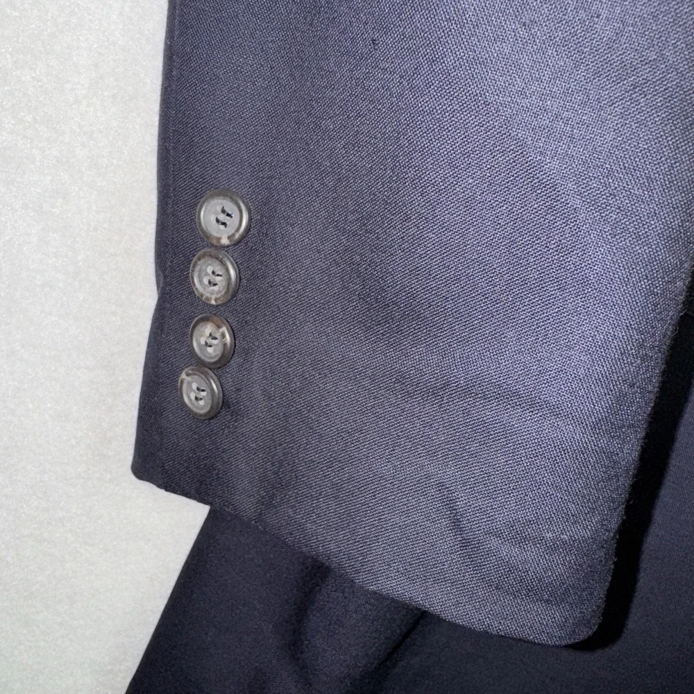 Polo University Club Ralph Lauren Navy‎ Blue Wool Blazer Suit Jacket Mens 44L